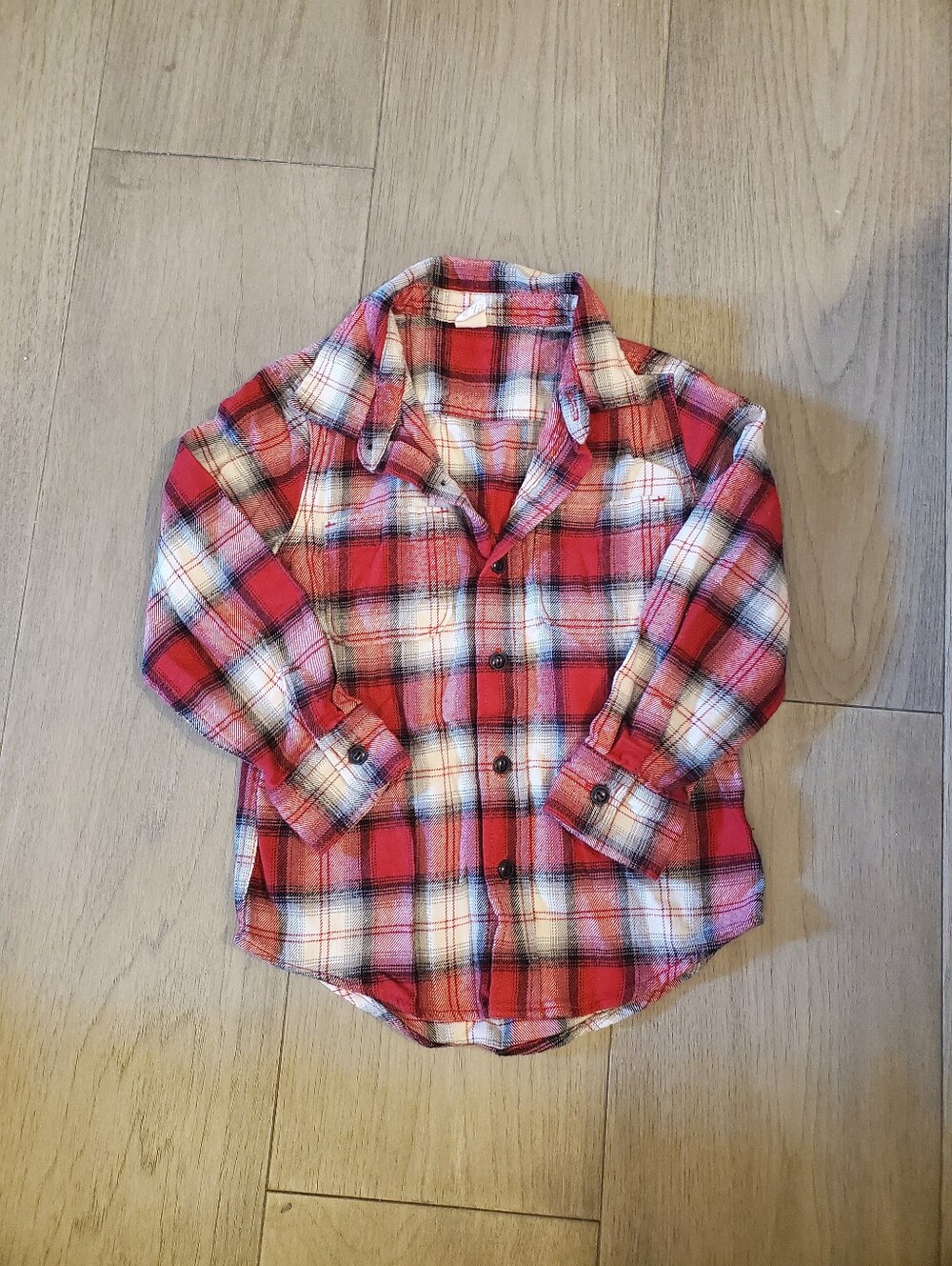 Baby GAP Red Plaid Button-Down Flannel Shirt for Kids 4